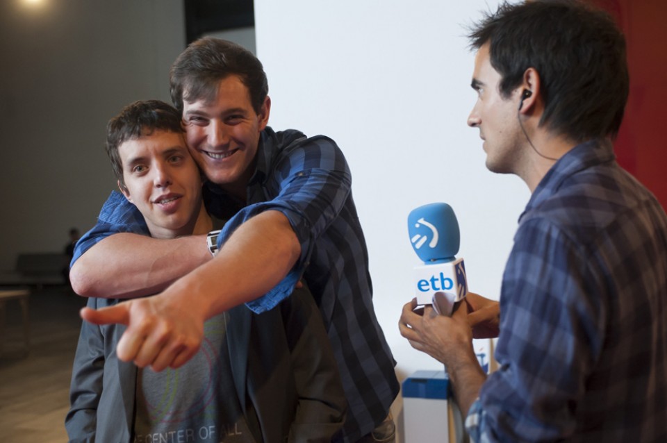 Asier Oruesagasti eta Xabier Perurena aktoreak