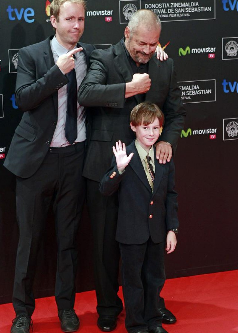 Reif Larsen, Jean-Pierre Jeunet y Kyle Cattlet. Foto: Efe.