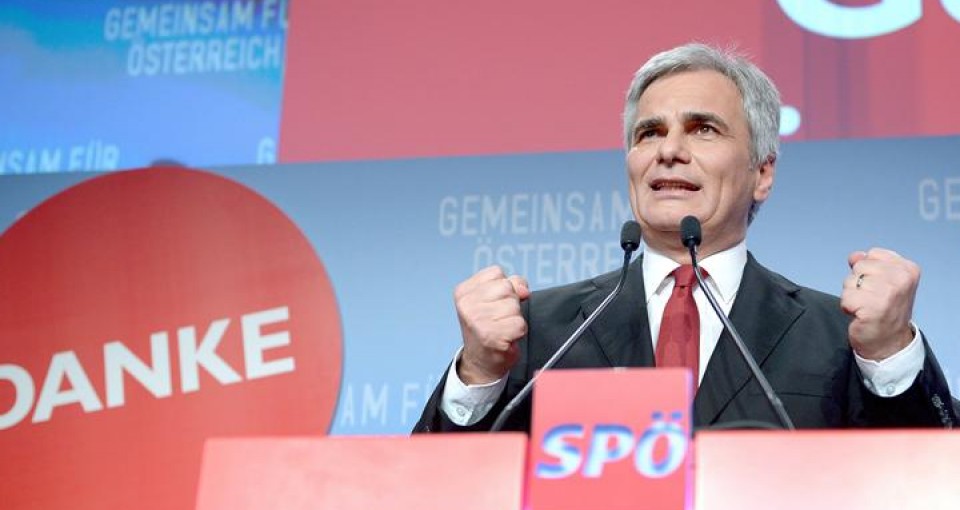 SPÖ Alderdi Sozialdemokratak irabazi ditu hauteskundeak botoen % 26,6 eskuratuta. Argazkia: EFE