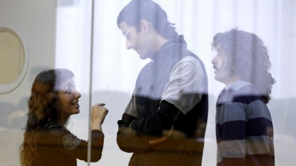 Iñigo Zapirain, Beatriz Etxebarria y Daniel Pastor, durante el juicio. EFE.