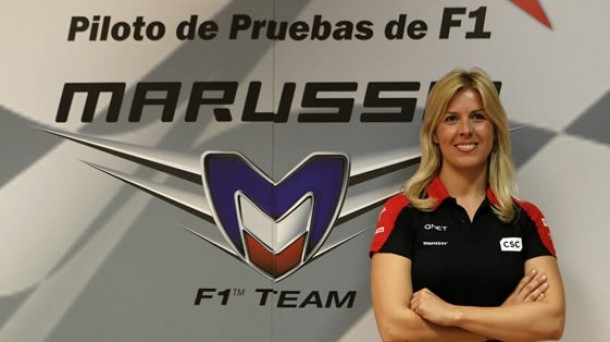 María de Villota, antes de perder el ojo en un accidente de F-1