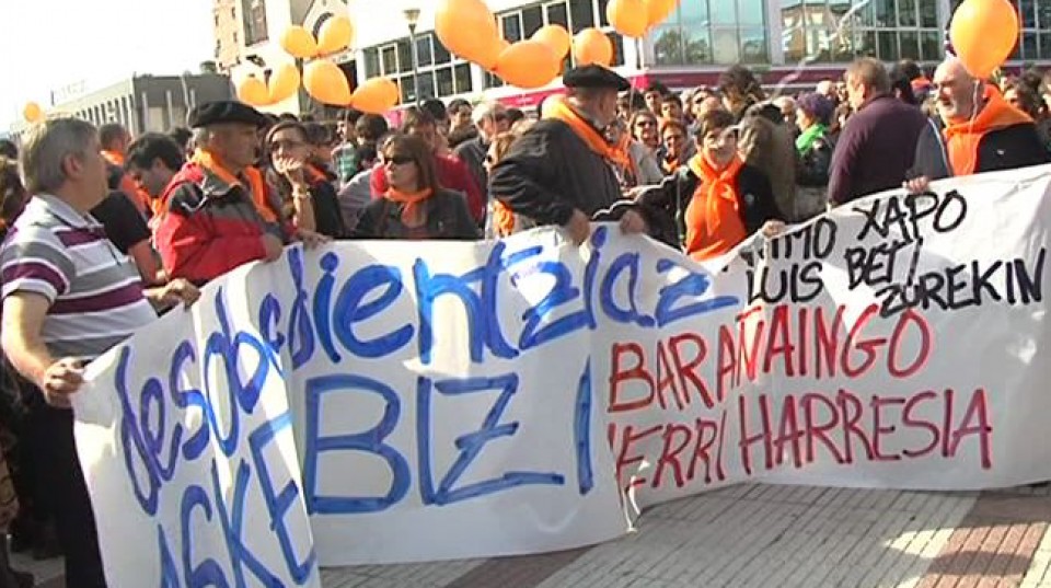 Marcha a favor de la desobediencia en Iruñea