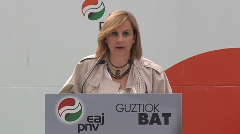 La presidenta del PNV de Bizkaia, Itxaso Atutxa. Imagen de archivo: EiTB