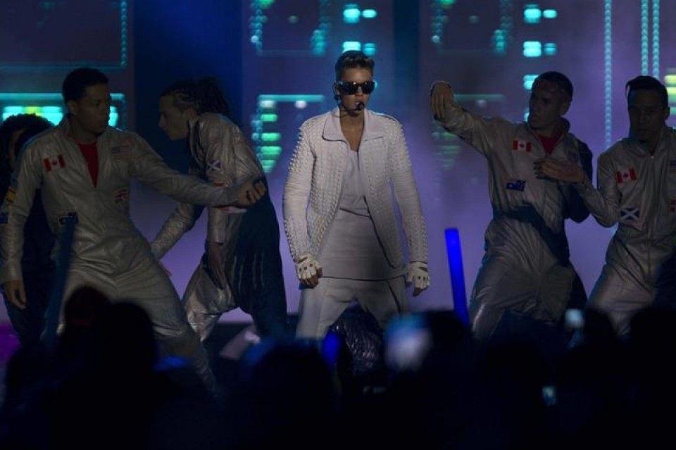 Justin Bieber interpretó todos sus éxitos en el concierto de Guatemala. Foto: EFE