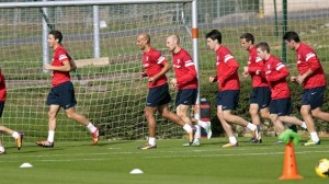El joven Unai López, de pretemporada con el primer equipo