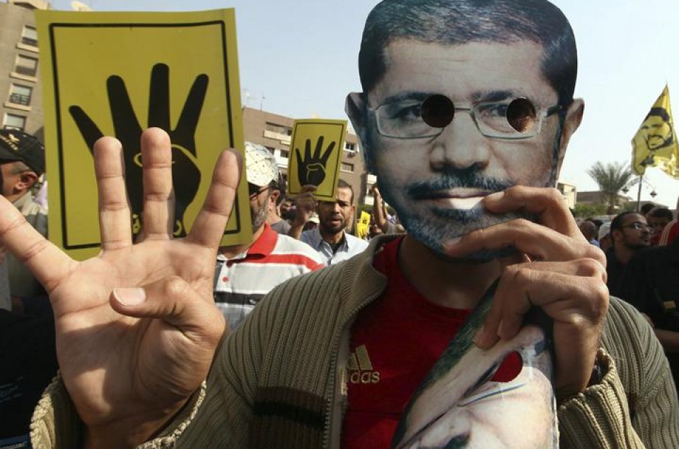 Protesta en Egipto en favor de Mursi