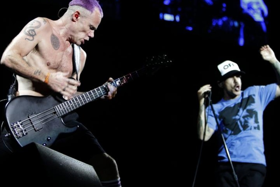 Red Hot Chili Peppers, en concierto en Paraguay. Foto: EFE