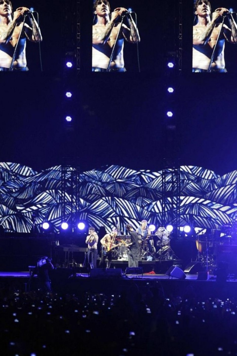 Red Hot Chili Peppers, en concierto en Paraguay. Foto: EFE