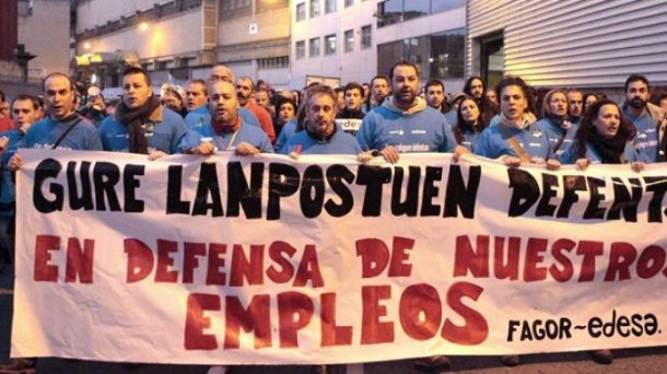 Manifestación de los trabajadores de Edesa. Foto: EFE