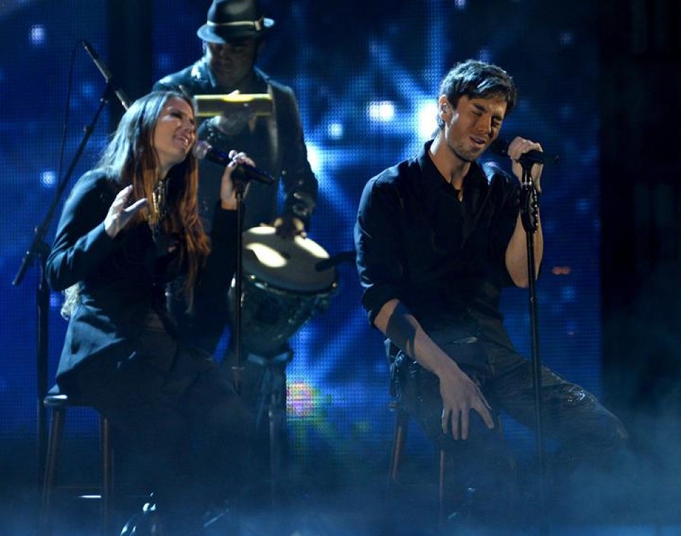India Martinez eta Enrique Iglesias, 2013ko Grammy Latinoetan. Argazkia: EFE