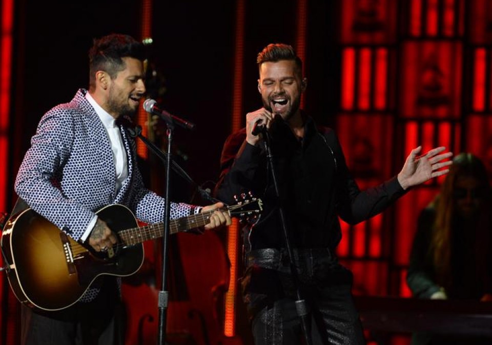 Robin Draco Rosa eta Ricky Martin, 2013ko Grammy Latinoetan. Argazkia: EFE
