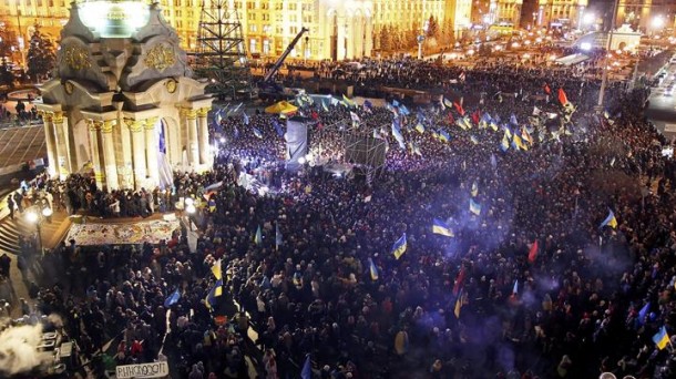 Gobernuaren aurkako protestak Kieven, Ukrainia. EFE