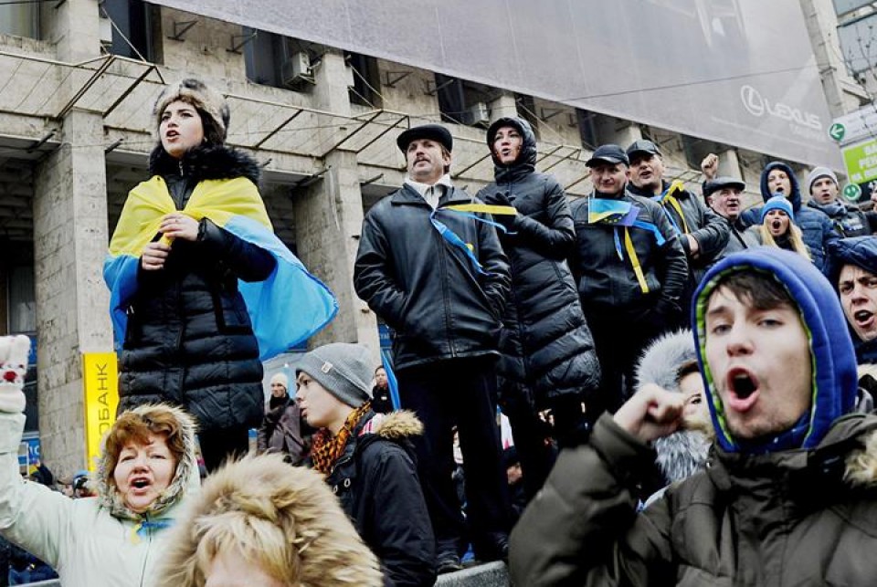 Protestak Ukrainan. Efe.