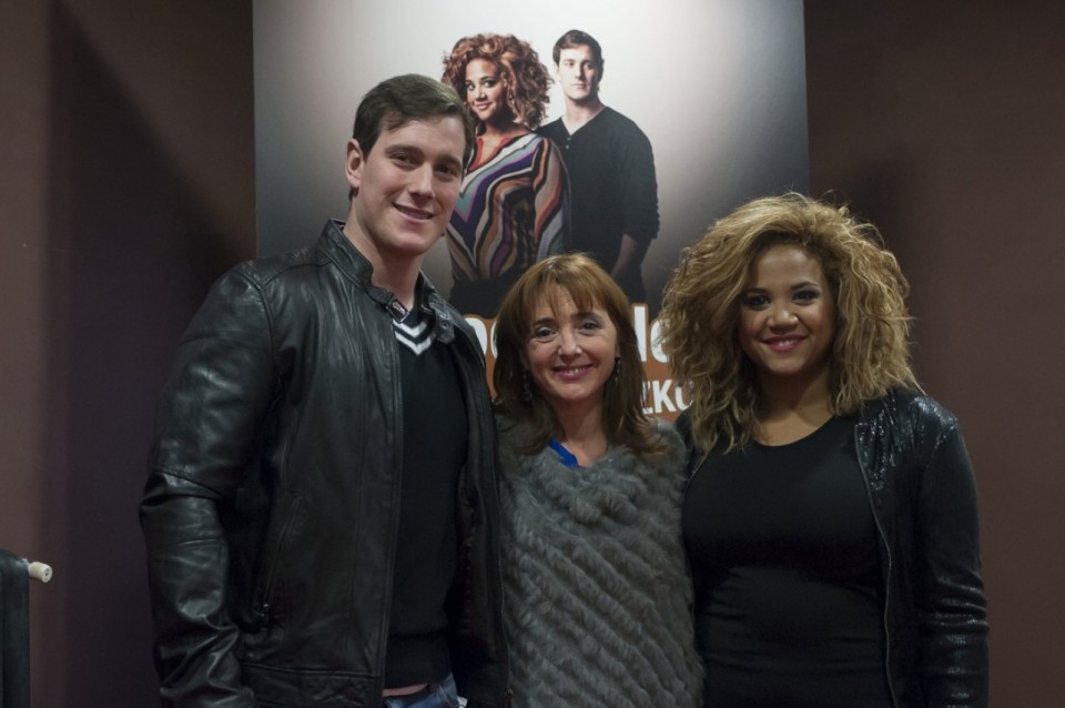 Bi atal berezietako protagonistak Olatz Beobide zuzendaiarekin batera