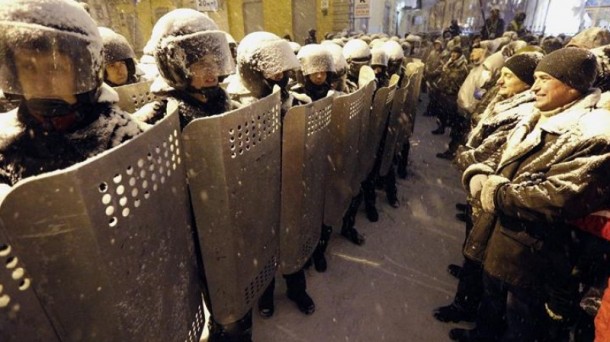 Kiev hiriburuan izandako protestak.EFE.