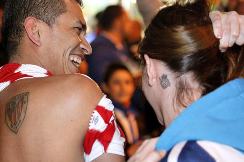 Derbiaren atarian. Argazkia: EFE