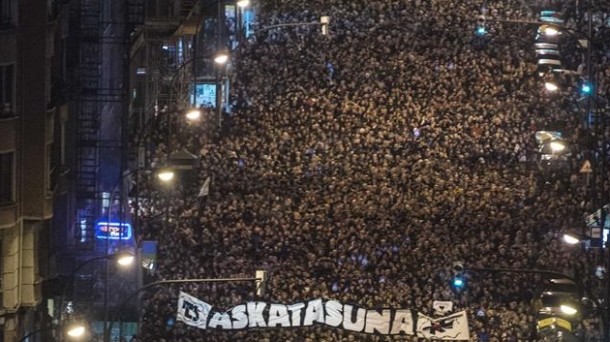 Urtarrilaren 11n Bilbon egindako manifestazioa.