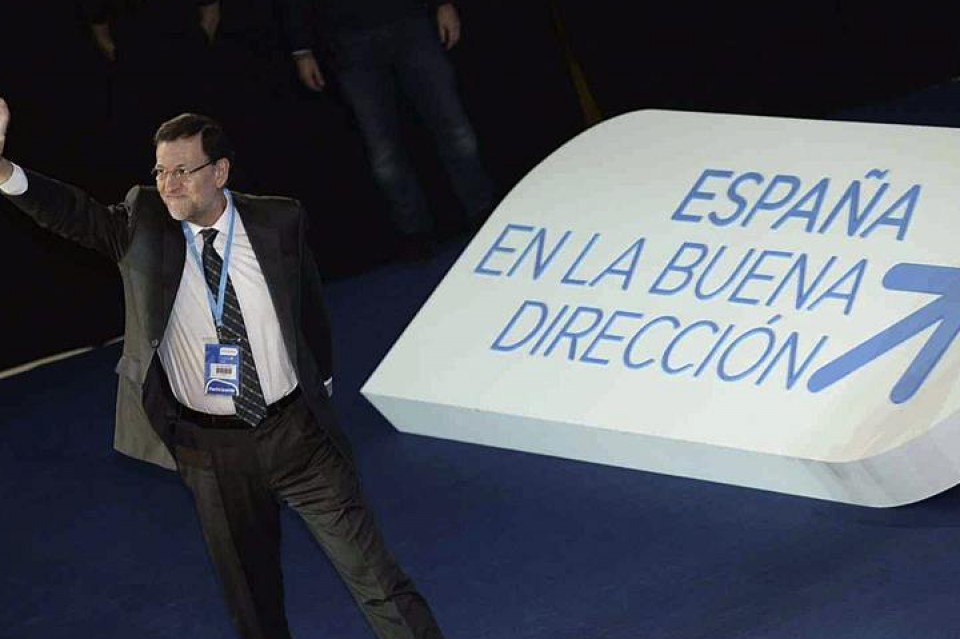 Rajoy, en la conveción de Valladolid. Foto: EFE