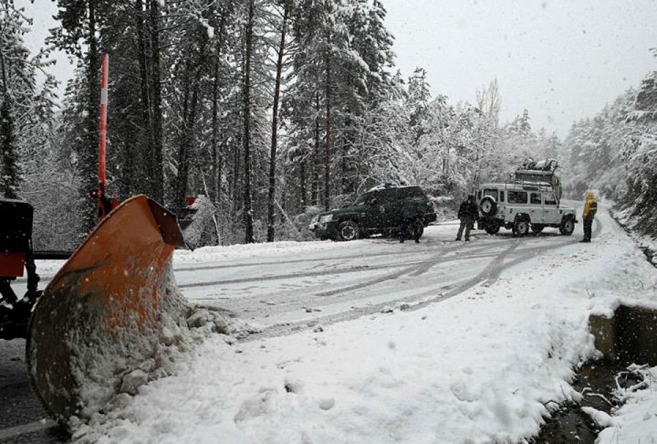 Elur denboralea, Nafarroan. Argazkia: EFE