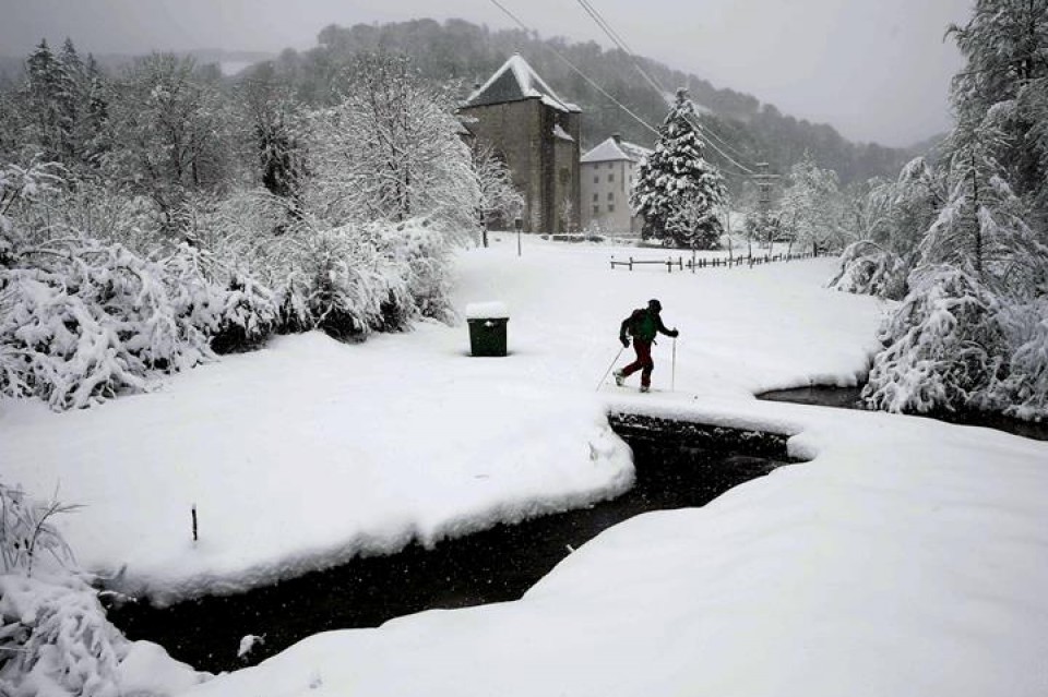 Elur denboralea, Nafarroan. Argazkia: EFE