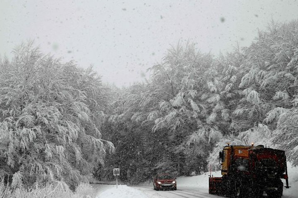 Elur denboralea, Nafarroan. Argazkia: EFE