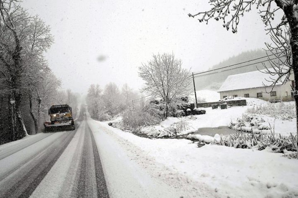 Elur denboralea, Nafarroan. Argazkia: EFE