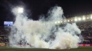 Una bomba de humo obliga a parar el Villarreal-Celta