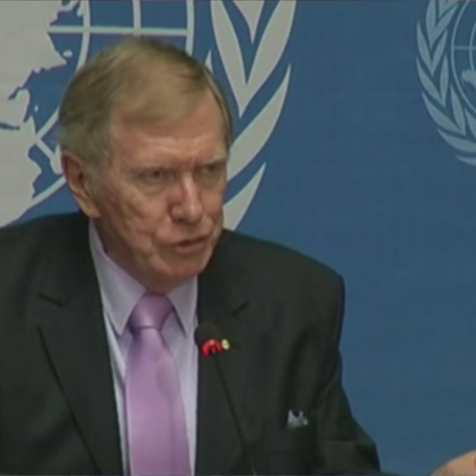 El presidente de la Comisión de Investigación de la ONU para Corea del Norte, Michael Kirby. EFE