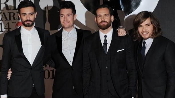 Bastille, en la gala de los premios Brit 2014. Foto: Efe.