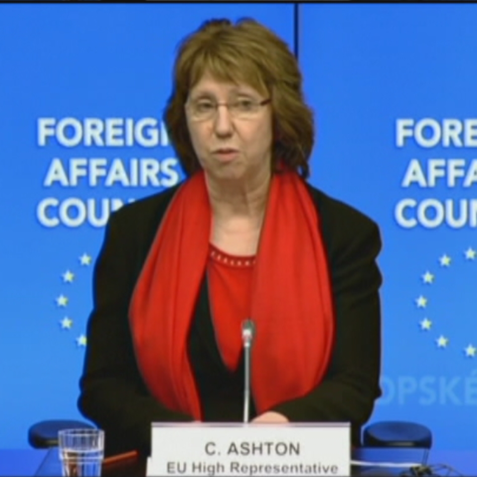 La jefa de la diplomacia de la Unión Europea, Catherine Ashton, viaja el lunes a Ucrania. Foto: EiTB