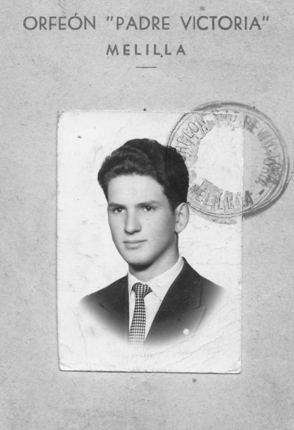 Padre Victoria orfeoiko bazkide-txartela - Melilla (1963)