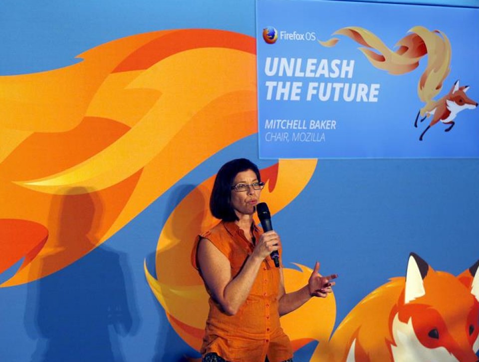 Mitchell Baker responsable de Mozilla Fundation, en el congreso. Foto: EFE