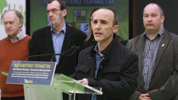 El cabeza de lista de EH Bildu para las próximas elecciones europeas, Josu Juaristi. Foto: EFE