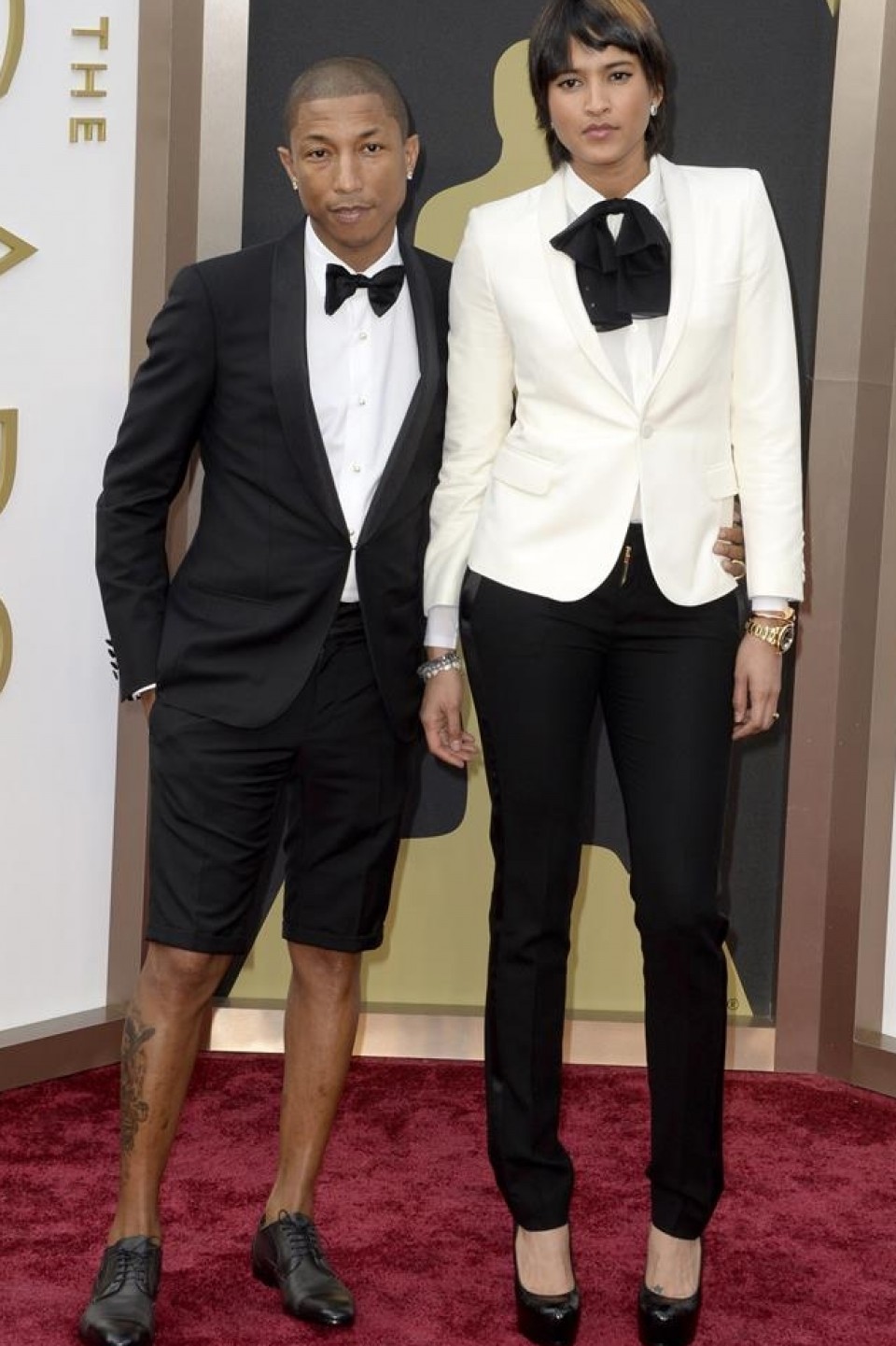 Pharrel Williams bere emaztearekin. Argazkia: EFE.