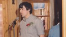 Lagun baten ezkontzan bertsoa botatzen - Larraitz (Abaltzisketa), 1981 title=