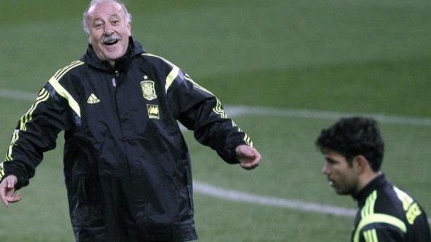 Vicente del Bosque y Diego Costa.