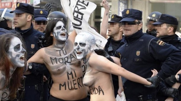 Marcha contra el aborto en Madrid. Foto: EFE