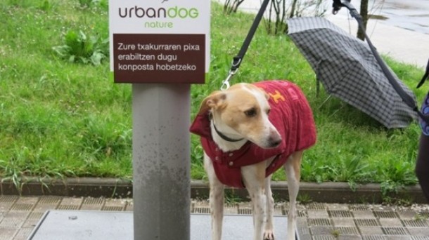 Txakurren pixa bildu eta konposta egiteko gailua, prest Ordizian