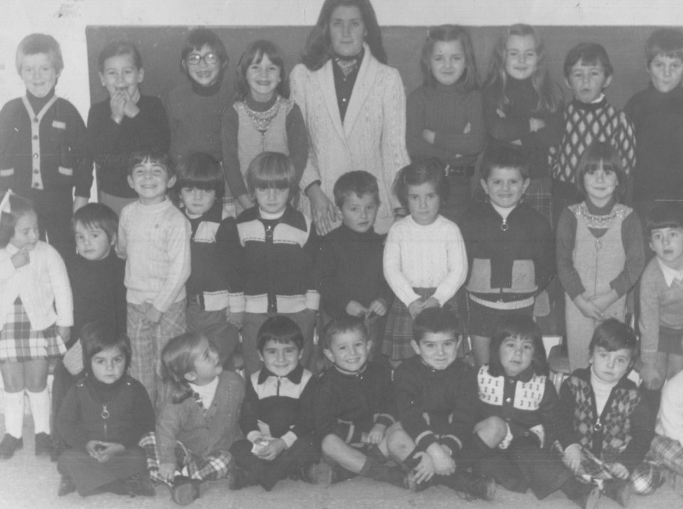 Abraham Olano ikastolan. Anoeta. 1974