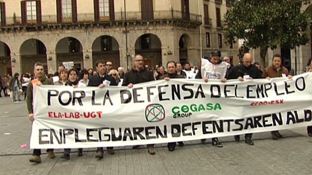 Cegasako langileen manifestazio bat, Oñatin. EiTB