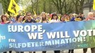 Manifestación en Bruselas a favor del derecho a la autodeterminación