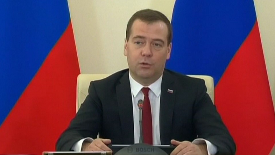 Dmitri Medvedev Errusiako lehen ministroa. Artxiboko irudia: Reuters