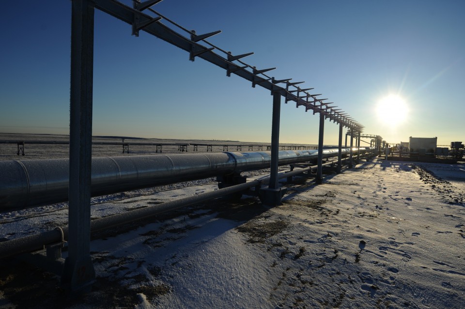 Gasoducto de Gazprom de Rusia a Ucrania.