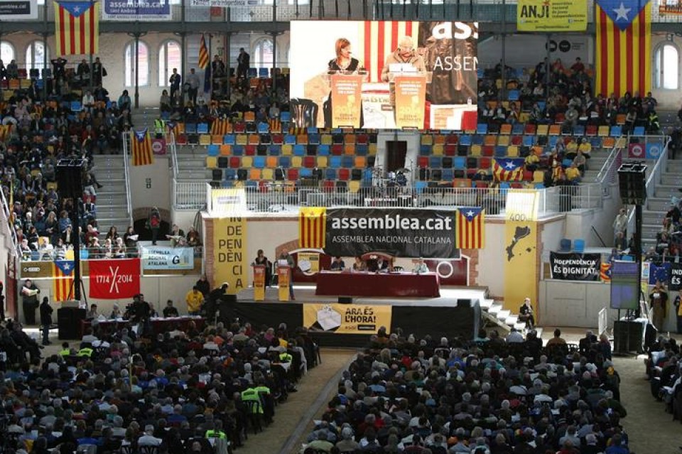 Reunión de la Asamblea Nacional Catalana celebrada hoy en Tarragona. Foto: EiTB