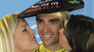Alberto Contador, primer líder. Foto: EFE