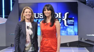 Quiroga posa junto a África Baeta.