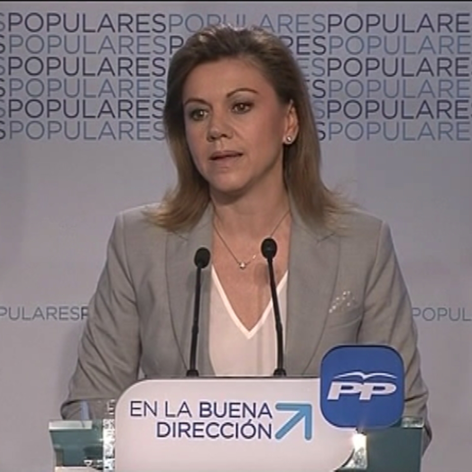 La secretaria general del PP, María Dolores de Cospedal.