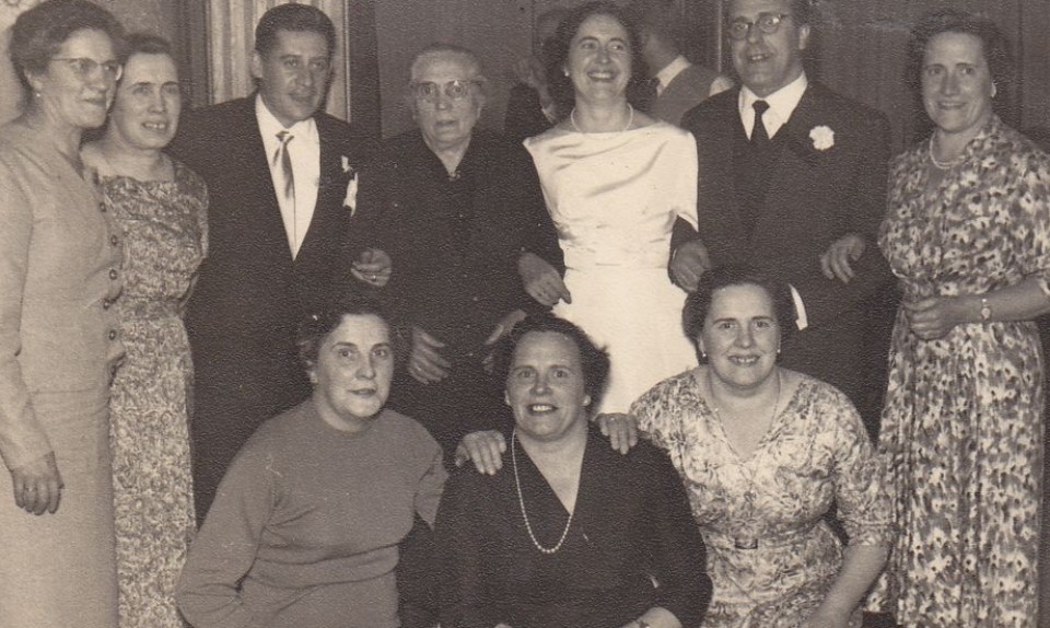 Consuelo izebaren ezkontza. 50ko hamarkada.