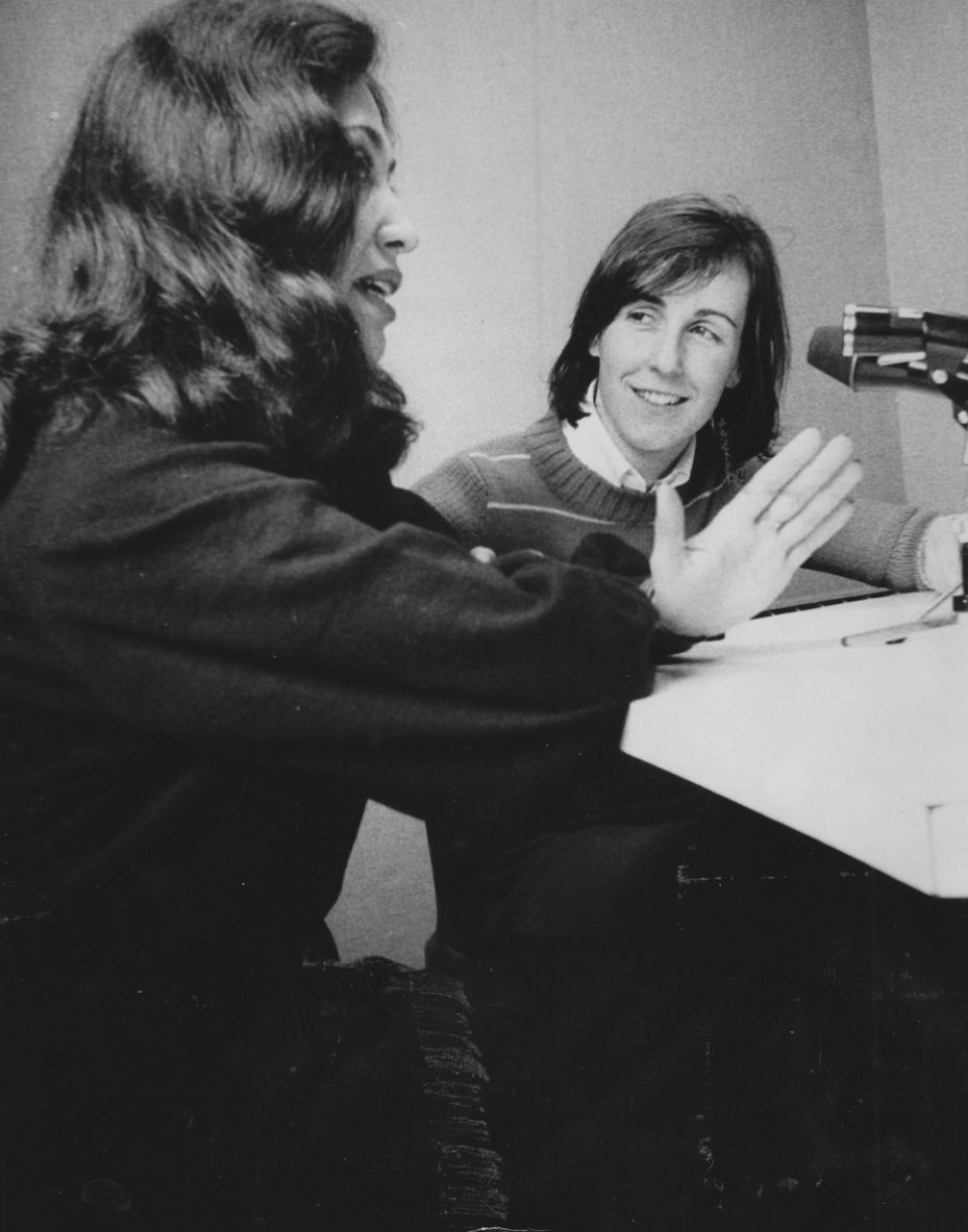 Lidya Falcon elkarrizketatzen. 1976.