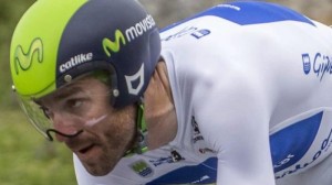 Alejandro Valverde, en la contrarreloj / EFE.